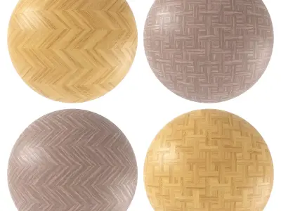 Parquet - Laminate - Wooden floor 4 in 1 3D model