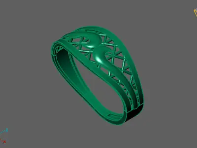 Women Ring Fancy Ring Plain light weight STL 3DM Printable 3D print model 10