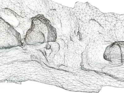 Cave complex II - Low Poly Low-poly 3D model