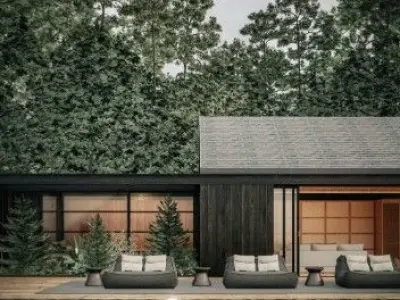  Exterior Pool House Model 3D model