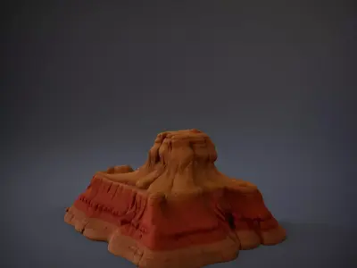 Desert Monument Erosion model pack Low-poly 3D model