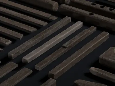 Wooden Plank Pack - High-Quality Wooden Planks Low-poly 3D model