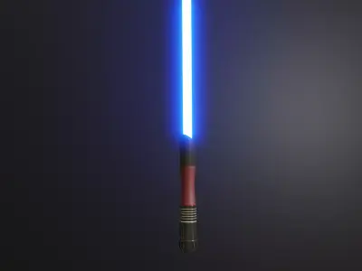 Blue Lightsaber Free 3D model