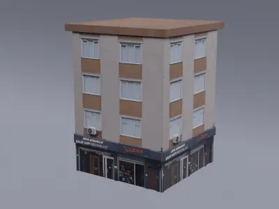 Architectural Building-1 Free low-poly 3D model