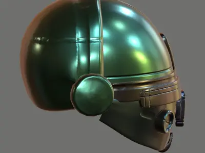 Gas mask helmet 3d model scifi Low-poly  Low-poly 3D model 187