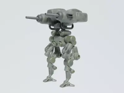 Mecha - Prototype 007 Low-poly 3D model