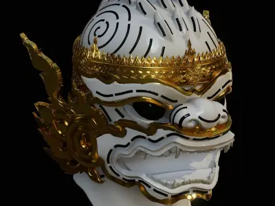 Head Hanuman thailand 3D model