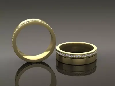 Double Stack Diamond Infinity Band Mix Size STYLE TYPE 2 3D print model