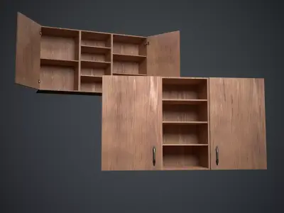 Wall Cabinet Low-poly 3D model order