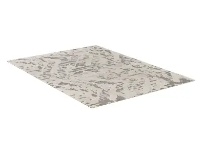 TARIK HAND-KNOTTED WOOL RUG 3D model