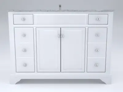 Vanity bathroom with marble top 3D model