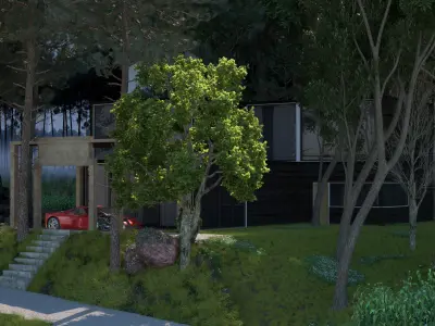 House in woods 3D model