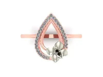 006 Gold ring for woman 3D print model