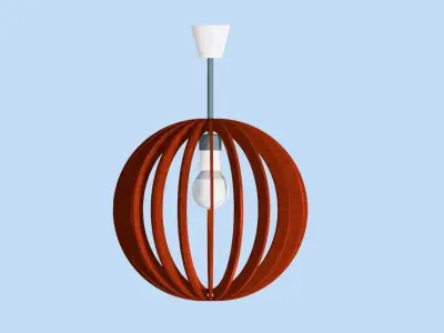 wood cnc cutting lampshade design 3D model