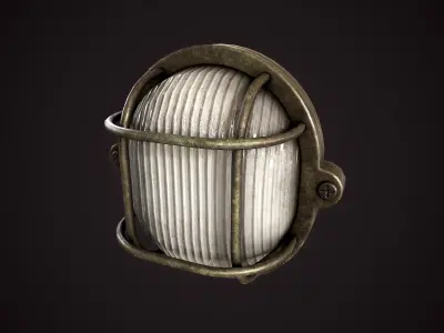 Industrial Wall Lamps Pack Low-poly 3D model