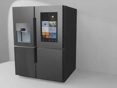 Modern fridge 3D Free low-poly 3D model