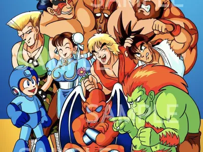 Rockman And friend Street Fighter RYu Ken Chunli 3D model