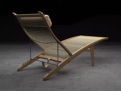 PP524 Deckchair 3D model