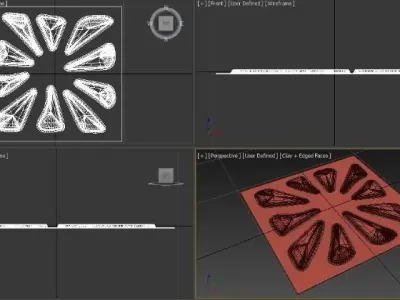 3d wall panel Low-poly 3D model