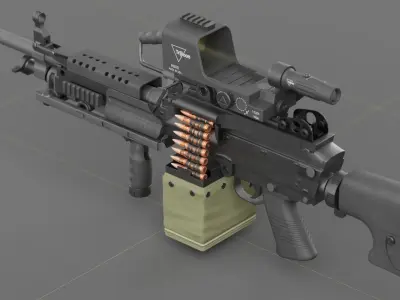 FN Minmi MK3 with MGRS Low-poly 3D model