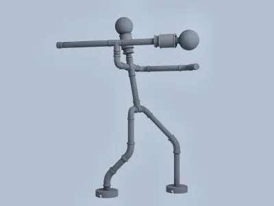 Pipe Lamp - Spear Thrower 3D model