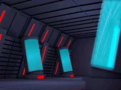 Sci Fi Room 3D model buy
