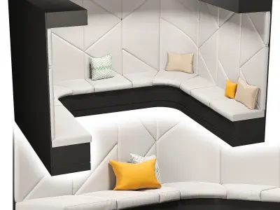 Restaurant and Office Lobi Seating 17 3D model