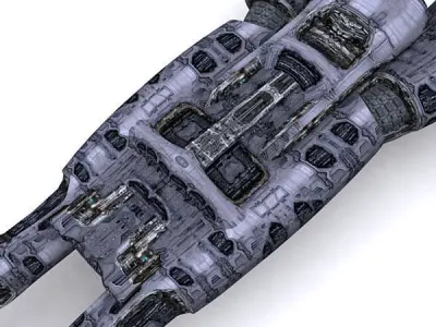 3DRT - Sci-Fi Norad Battleship - Keleth Low-poly 3D model