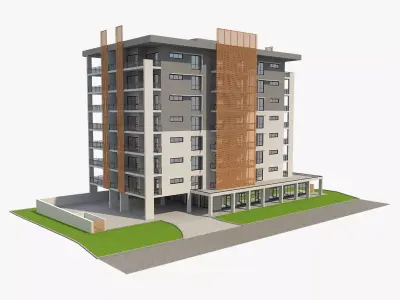 Apartment Building 8 3D model