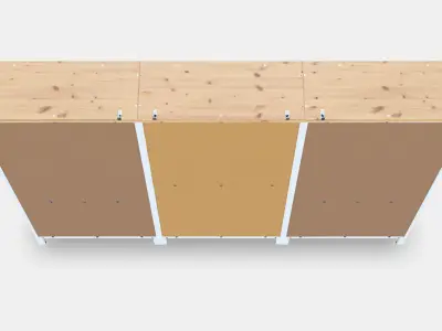 HEMNES Storage combination w doors-drawers Low-poly 3D model