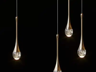 Pendant lights Mettasha Chandelier 1 and 3 lamps 3D model