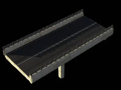 Highway Overpass Free low-poly 3D model