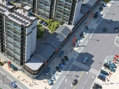 Riverside Residential Community 3D model