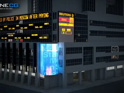 NYC Building Morgan Stanley Low-poly 3D model