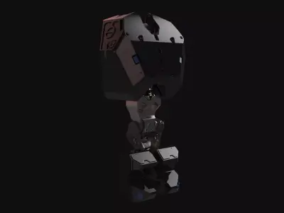 robotic skeleton torso scifi alien  3D model