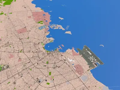 Doha city Qatar full October 2020 3d model 3D model