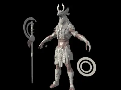 Anubis Hig poly Zbrush project 3D model