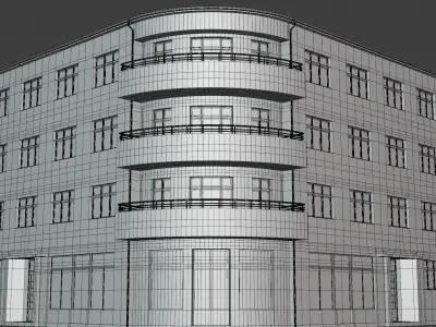 Corner house PBR II 3D model