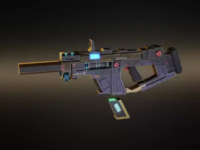 PBR-Sci-Fi Weapon Pack v1-Game Ready Low-poly 3D model