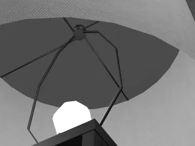 3 Modern Basic Lampshades Low-poly 3D model
