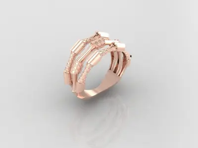 Women Ring Fancy Ring Plain light weight STL 3DM Printable 3D print model 17
