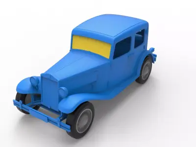 Lancia Augusta 1933 Classic Car 3D print model