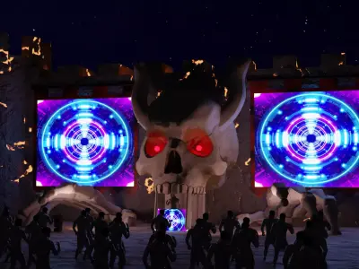 EDM Stage Design 3D model 3D model