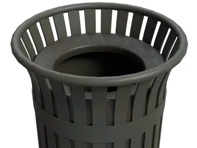 Trash Can V1 PBR Low-poly 3D model