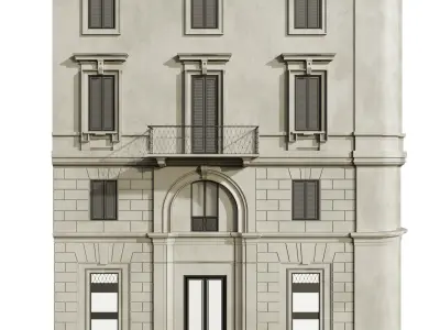 Facade classic house 6 3D model