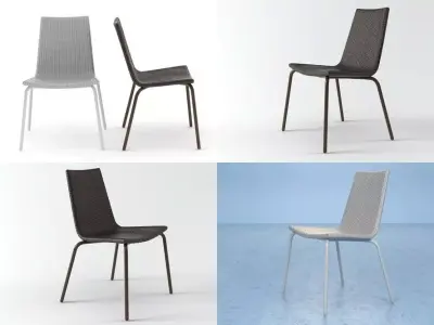 Voile chairandarmchair 3D model