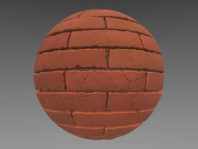Brick - Stylised PBR Texture - Material 3D model