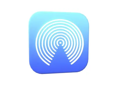 IOS AirDrop Icon v1 001 Low-poly 3D model