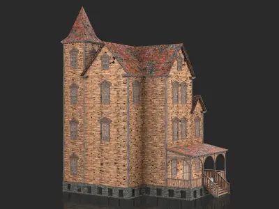 Old Medieval Abandoned House 2 3D model