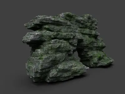 Rock 8-8 Low-poly 3D model